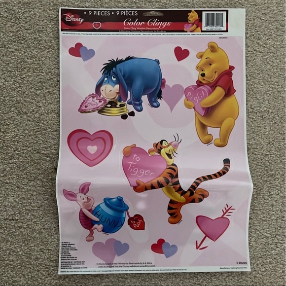 Lot of 4 Sheets of Disney Paper Magic Window Color Clings Princesses Pooh BONUS! - Picture 4 of 6